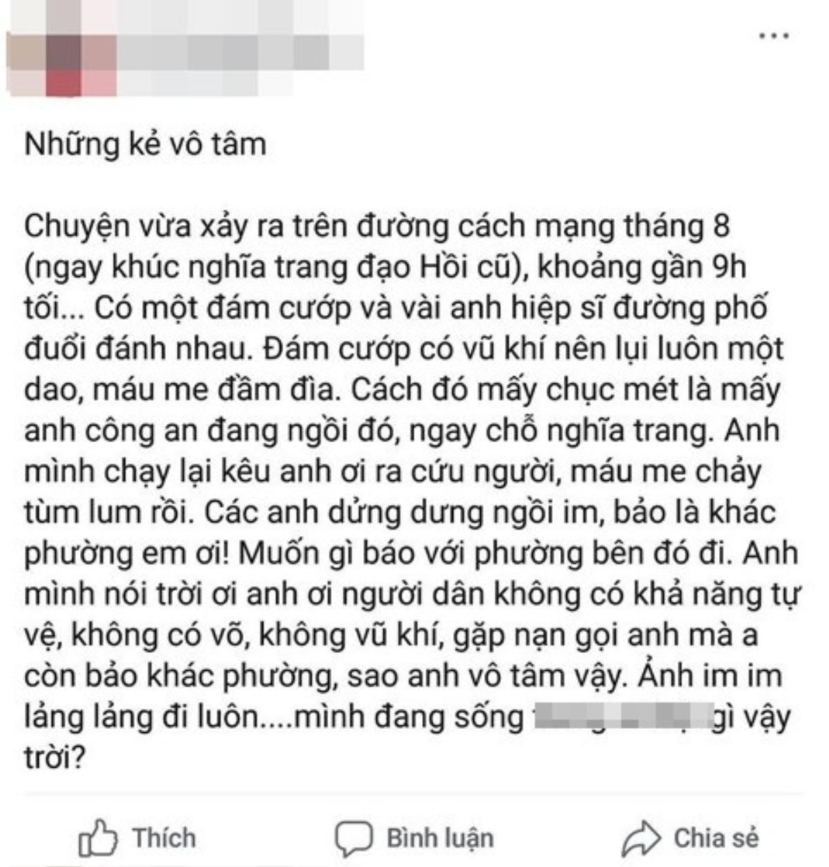 Vụ hiệp sĩ bị trộm đâm tử vong: Thông tin công an phường dửng dưng khi người dân đến báo án là không chính xác Ảnh 4