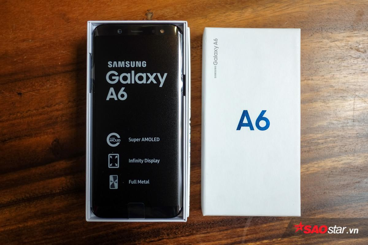 Mở hộp Samsung Galaxy A6: Thiết kế đẹp, camera selfie tốt Ảnh 1