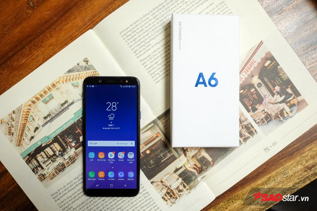 Mở hộp Samsung Galaxy A6: Thiết kế đẹp, camera selfie tốt Ảnh 10