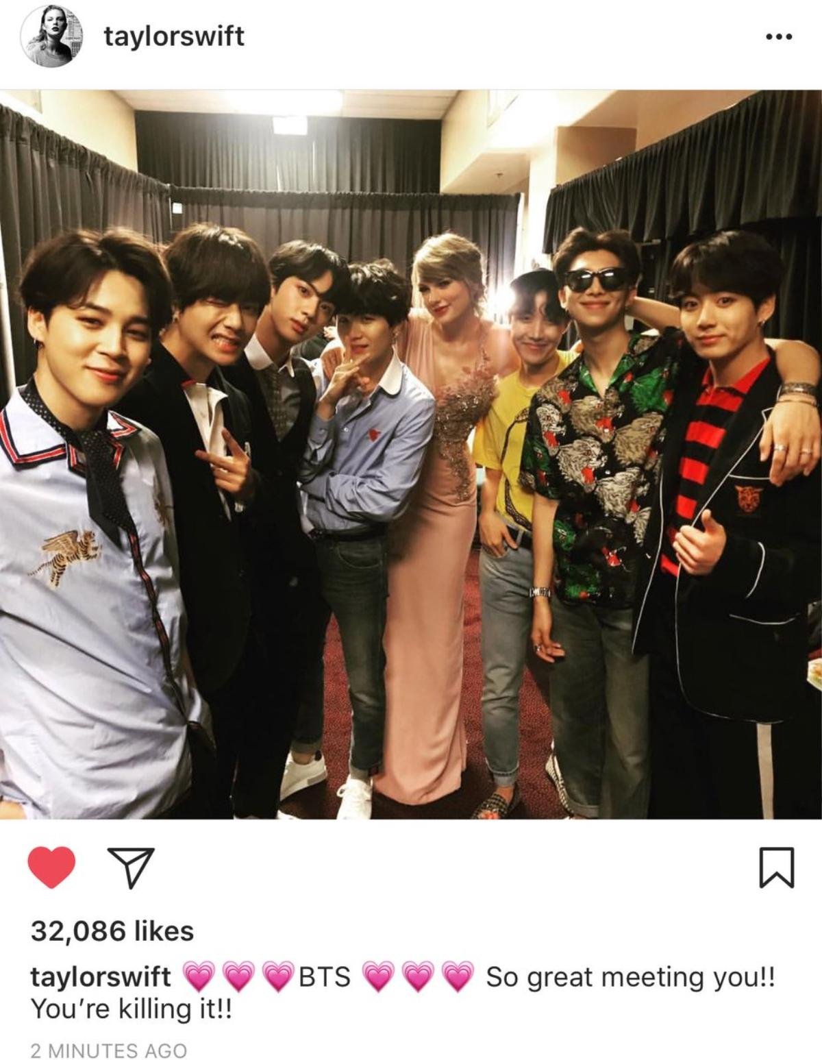 Bức ảnh sốc nhất ngày hôm nay: Taylor Swift vui vẻ đăng hình chụp với BTS ở BBMAs 2018! Ảnh 5