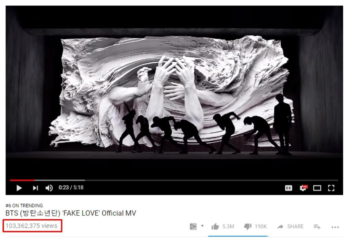 Mất 13 triệu view ảo, MV 'Fake Love' của BTS vẫn đạt thành tích này trong 8 ngày Ảnh 2