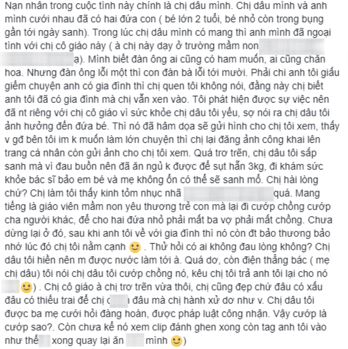 Em chồng đăng đàn tố bồ nhí của anh trai 'lộng hành', ra sức bênh vực chị dâu yêu đuối gây xôn xao Ảnh 1