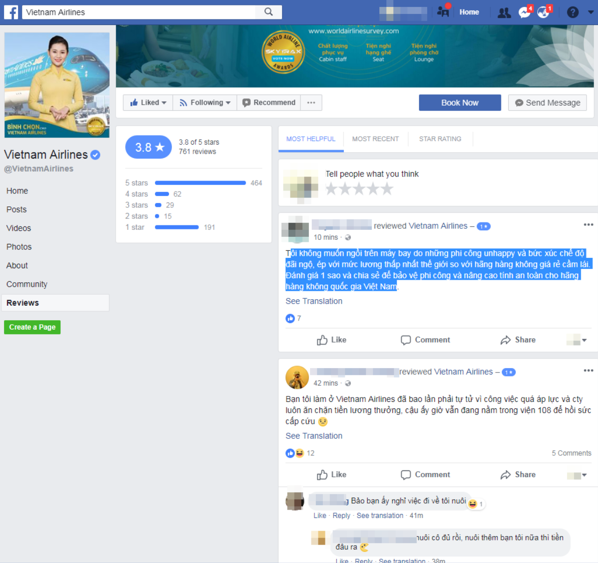 Phi công Vietnam Airlines đồng loạt nộp đơn xin nghỉ việc, fanpage của hãng liên tục bị đánh giá 1 sao Ảnh 5