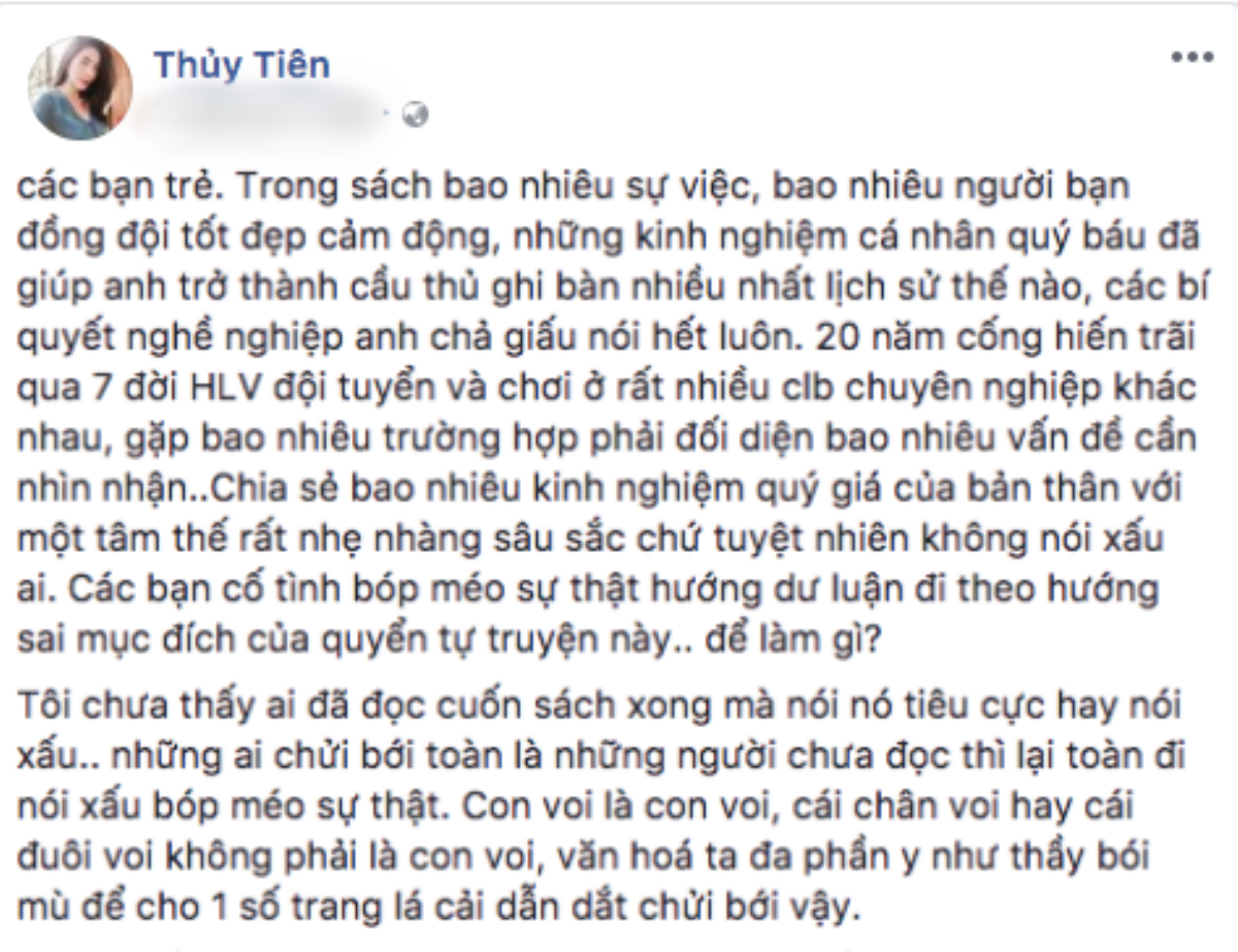 Thuỷ Tiên lên tiếng bênh vực khi tự truyện của Công Vinh bị thêu dệt thông tin thất thiệt Ảnh 1