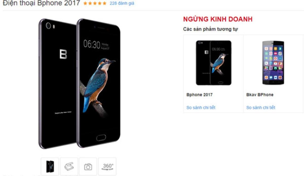 Bphone 2017 ngừng bán sau 9 tháng lên kệ Ảnh 1