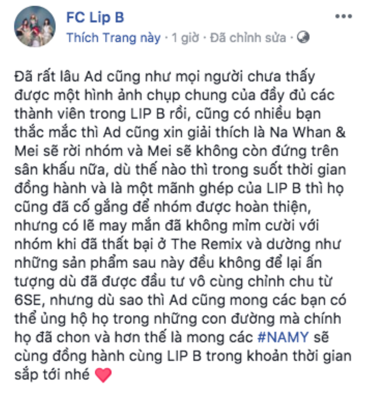 Thất bại tại 'The Remix' và không ghi dấu ấn sau này, 2 thành viên Na whan - Mei rời khỏi Lip B! Ảnh 1