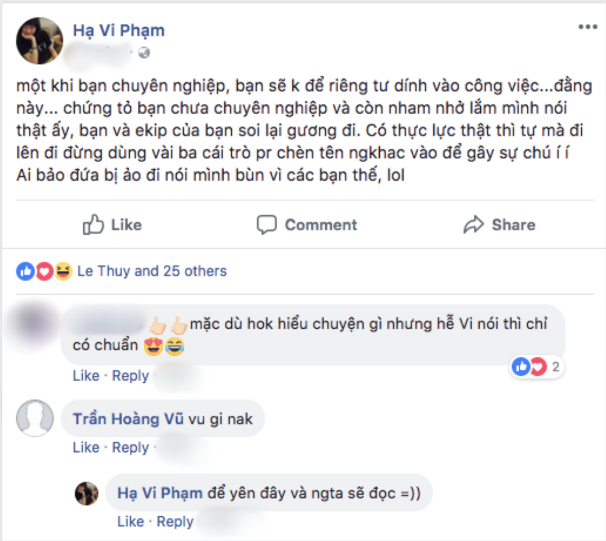 Hạ Vi 'xéo xắt' tình cũ của 'bạn trai tin đồn': 'Bạn và ê-kíp nên soi lại gương đi'? Ảnh 1