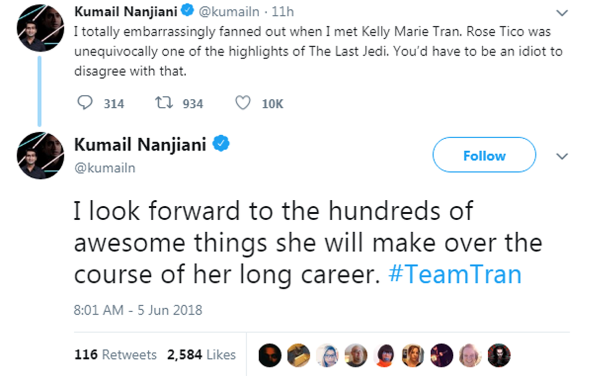 Nhiều sao Hollywood lên tiếng bảo vệ diễn viên gốc Việt Kelly Marie Tran sau khi bị fan 'Star Wars' đả kích Ảnh 2