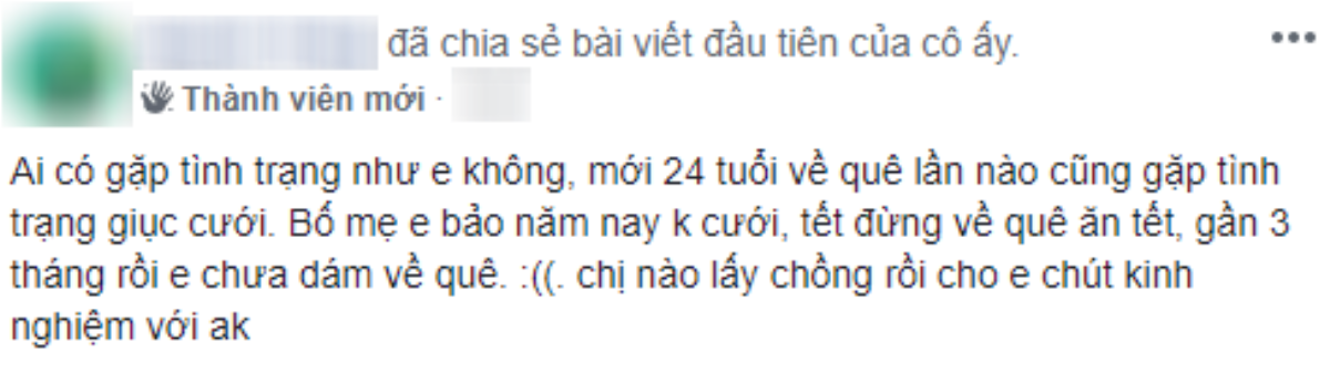 Tâm sự của cô gái 'ế dài cổ' không dám về nhà vì gia đình giục lấy chồng Ảnh 1