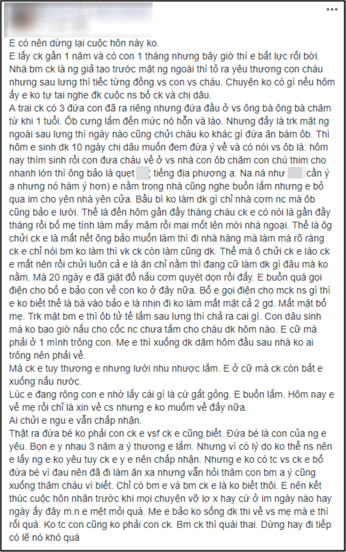 Ấm ức tố chồng nhu nhược, nhà chồng bạc bẽo, người mẹ trẻ có con với người yêu cũ bị dân mạng 'chửi không tiếc lời' Ảnh 1