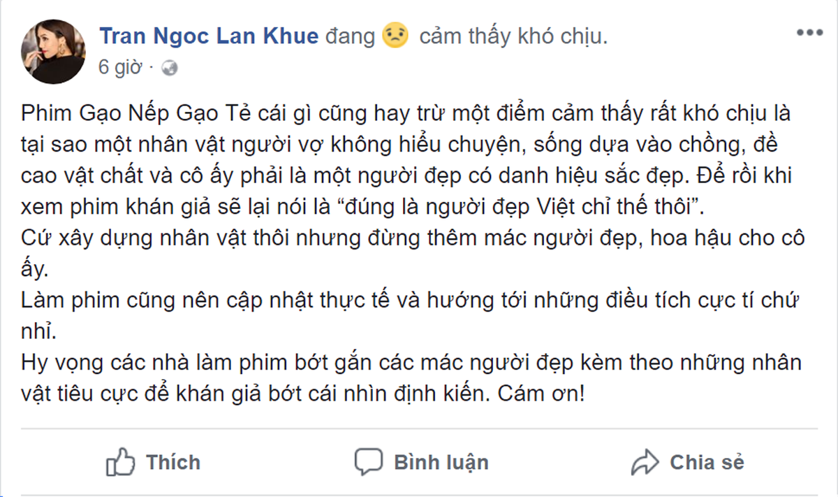 Dù mê phim ‘Gạo nếp gạo tẻ', Lan Khuê vẫn cảm thấy khó chịu với tình tiết này Ảnh 5