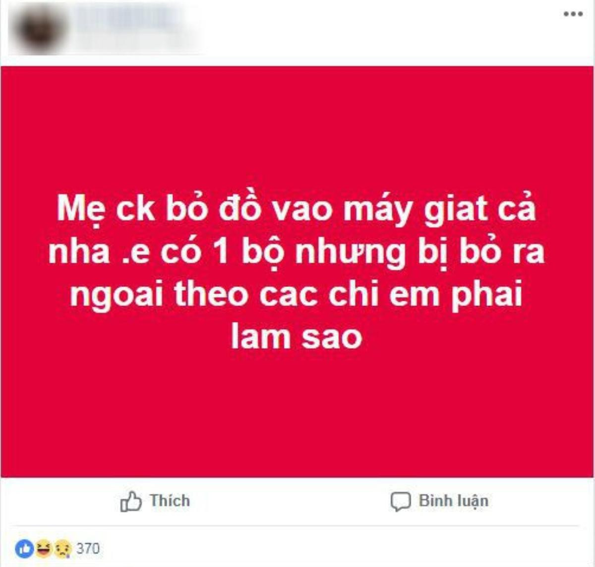 Nàng dâu ấm ức vì mẹ chồng giặt đồ của cả nhà, chỉ chừa duy nhất một bộ của mình ra, dân mạng hiến kế cách trả đũa Ảnh 1