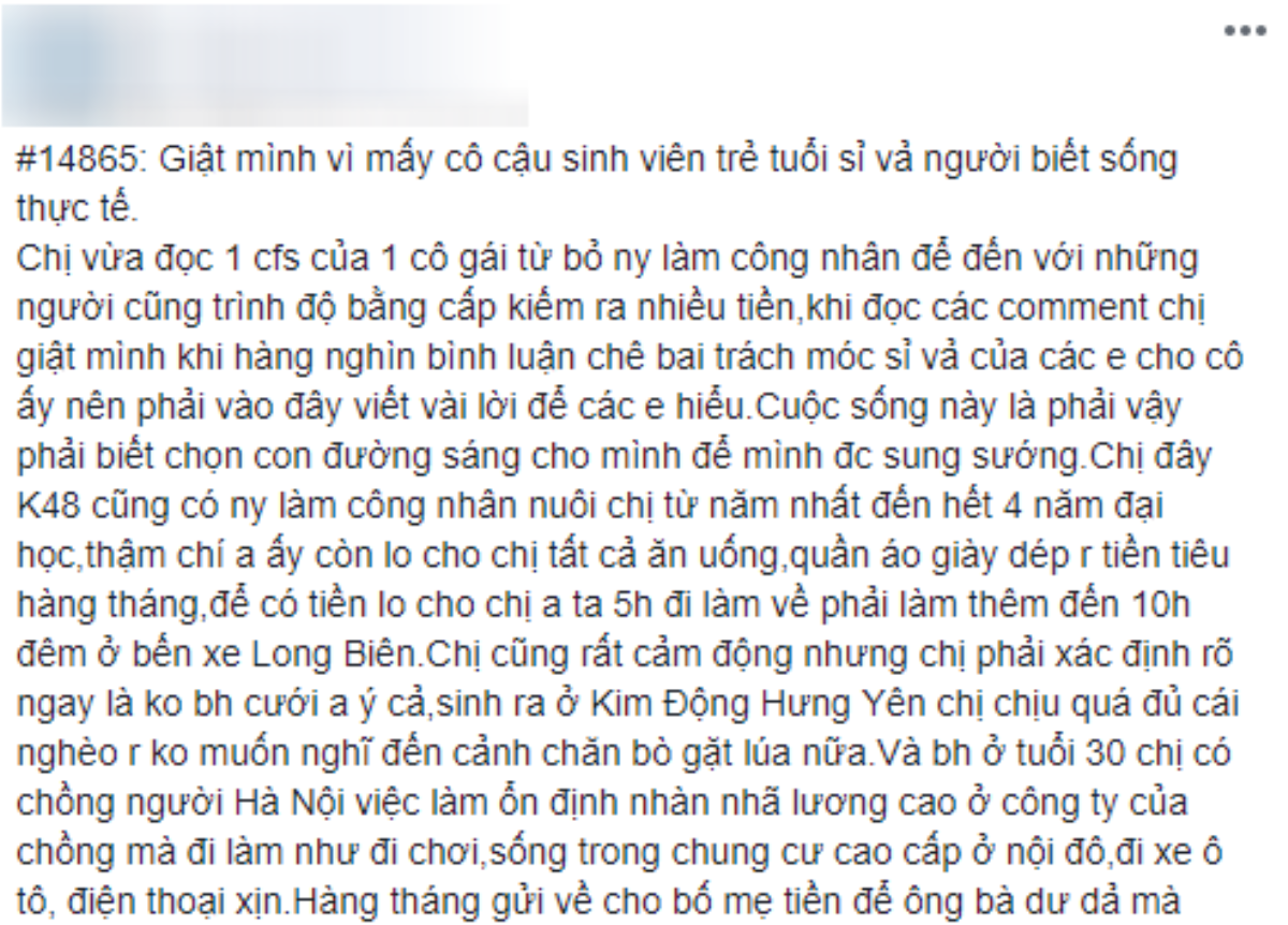 Quan điểm có thể yêu trai nghèo nhưng nhất định phải cưới trai giàu của cô gái 'đào mỏ' dậy sóng mạng xã hội Ảnh 1