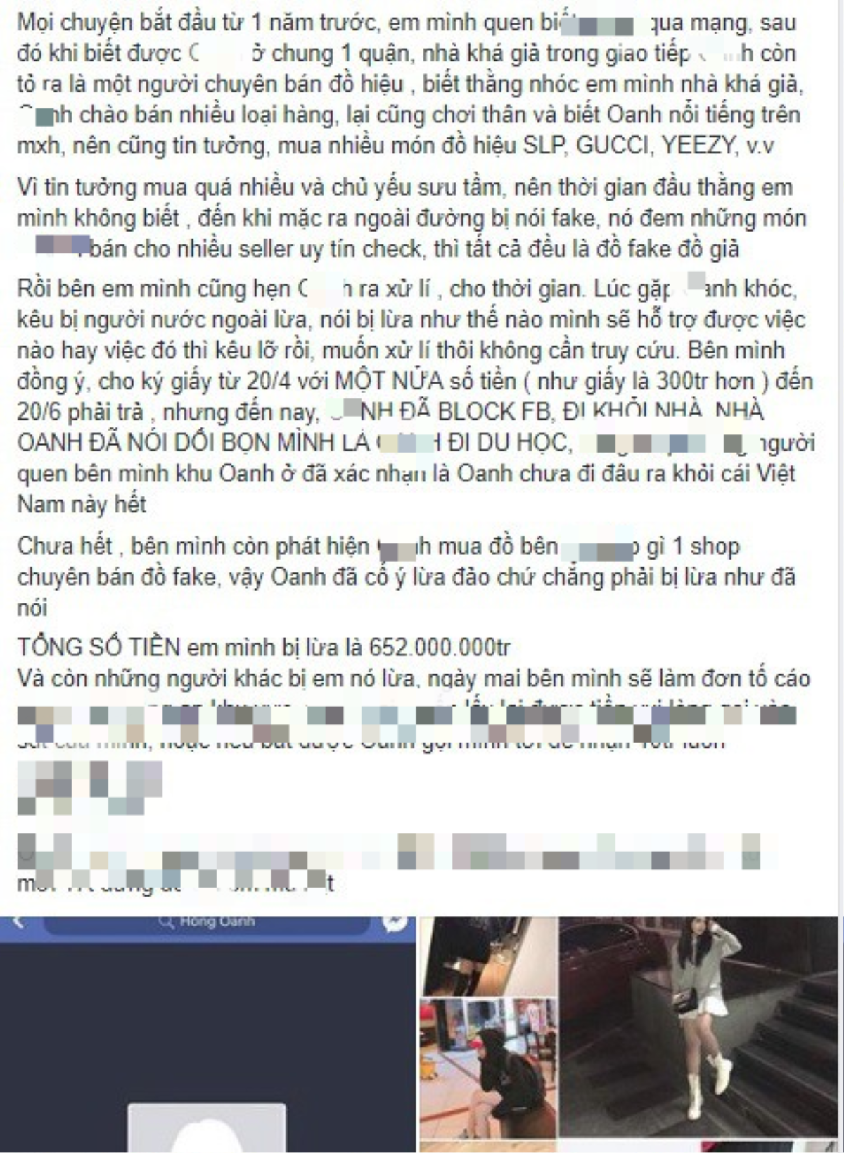 Bỏ 652 triệu đồng mua hàng hiệu, thanh niên 17 tuổi đăng đàn tố bị cô gái 2k1 bán cho toàn đồ fake Quảng Châu Ảnh 1