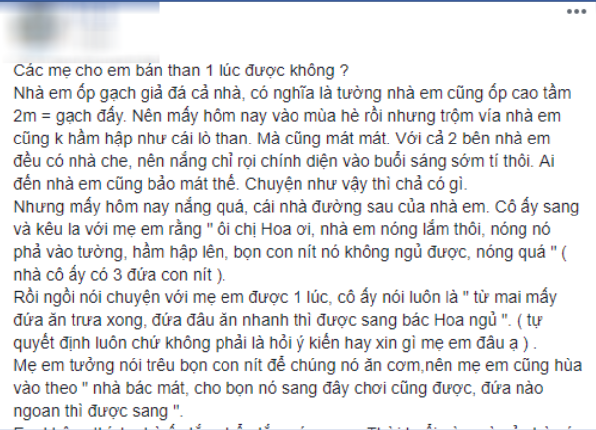 Cô hàng xóm 'duyên' nhất mùa hè: Cứ giữa trưa là cùng đàn con sang ngủ nhờ nhà người khác, tắt nắng mới về Ảnh 1