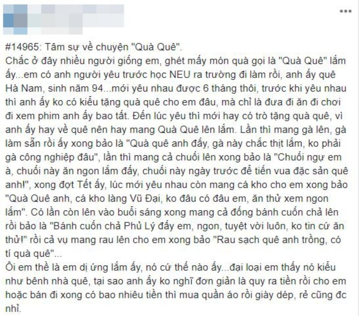 Chê bạn trai tặng quà quê là kém sang, cô gái nhận 'cơn mưa gạch đá' từ cư dân mạng Ảnh 1