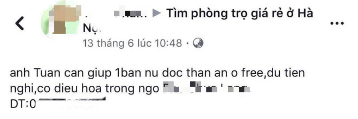 Lấy lý do nhà có điều hòa, thanh niên liên tục lên mạng tuyển nữ sinh để cho ở miễn phí Ảnh 2