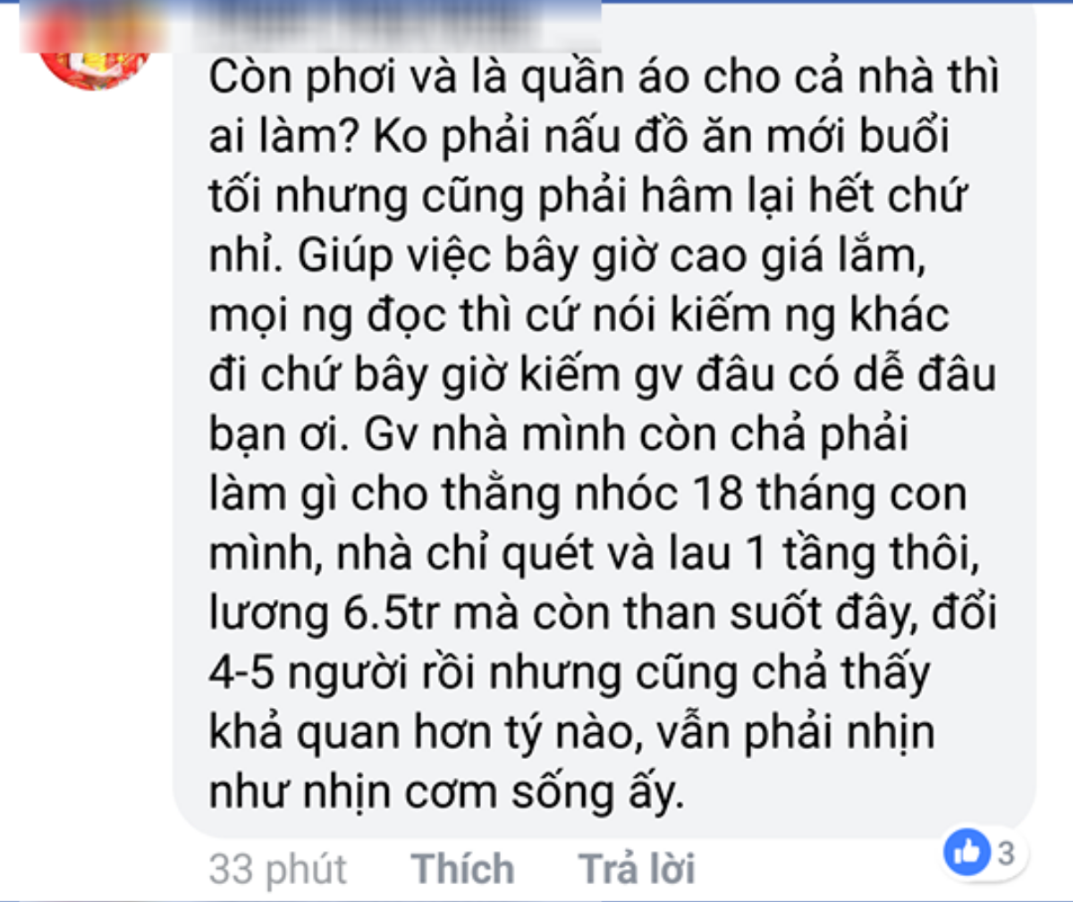 Mẹ bầu đau đầu vì ôsin ngày ngủ trưa 4 tiếng, chỉ nấu 1 bữa cơm, tháng nhận lương 7 triệu mà còn than mệt Ảnh 4