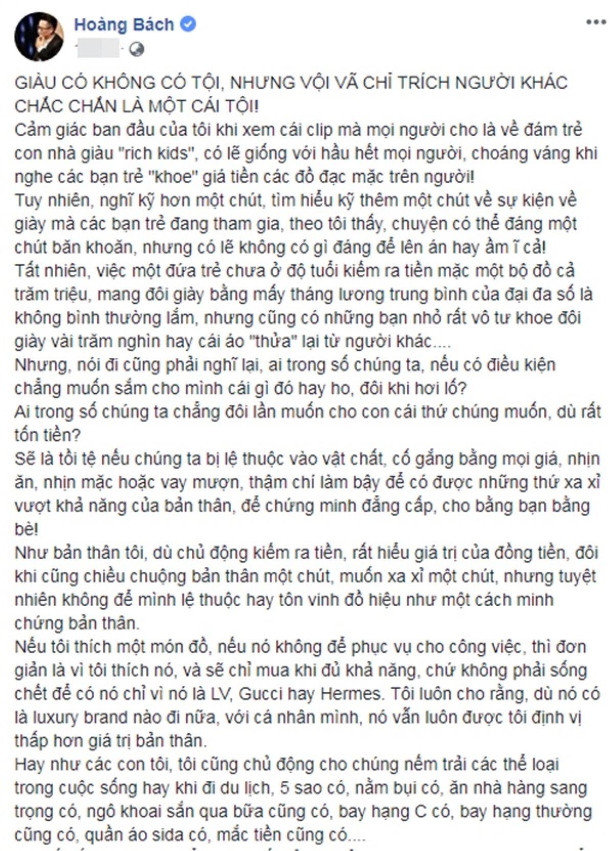 Giữa những tranh cãi về phong trào 'rich kid' đang 'rần rần', sao Việt nói gì? Ảnh 4