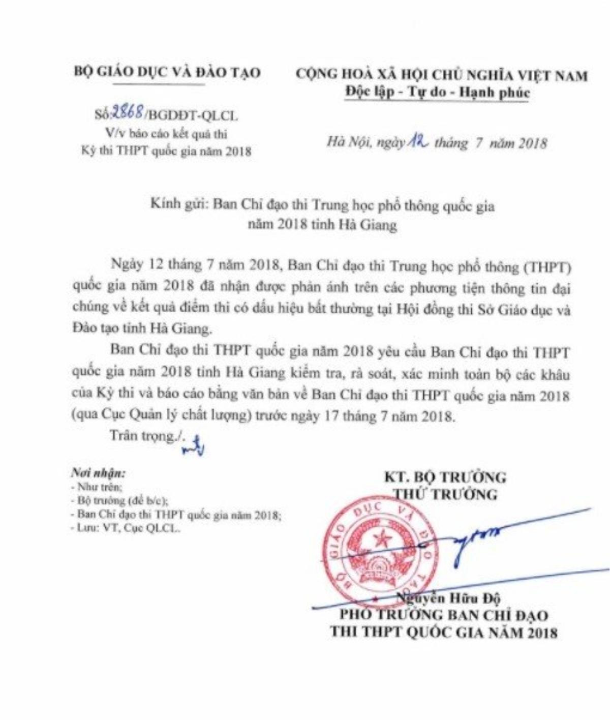 Toàn cảnh vụ điểm thi THPT quốc gia ở Hà Giang cao bất thường: Lý do nào khiến Bộ GD&ĐT phải trực tiếp chỉ đạo rà soát lại? Ảnh 1