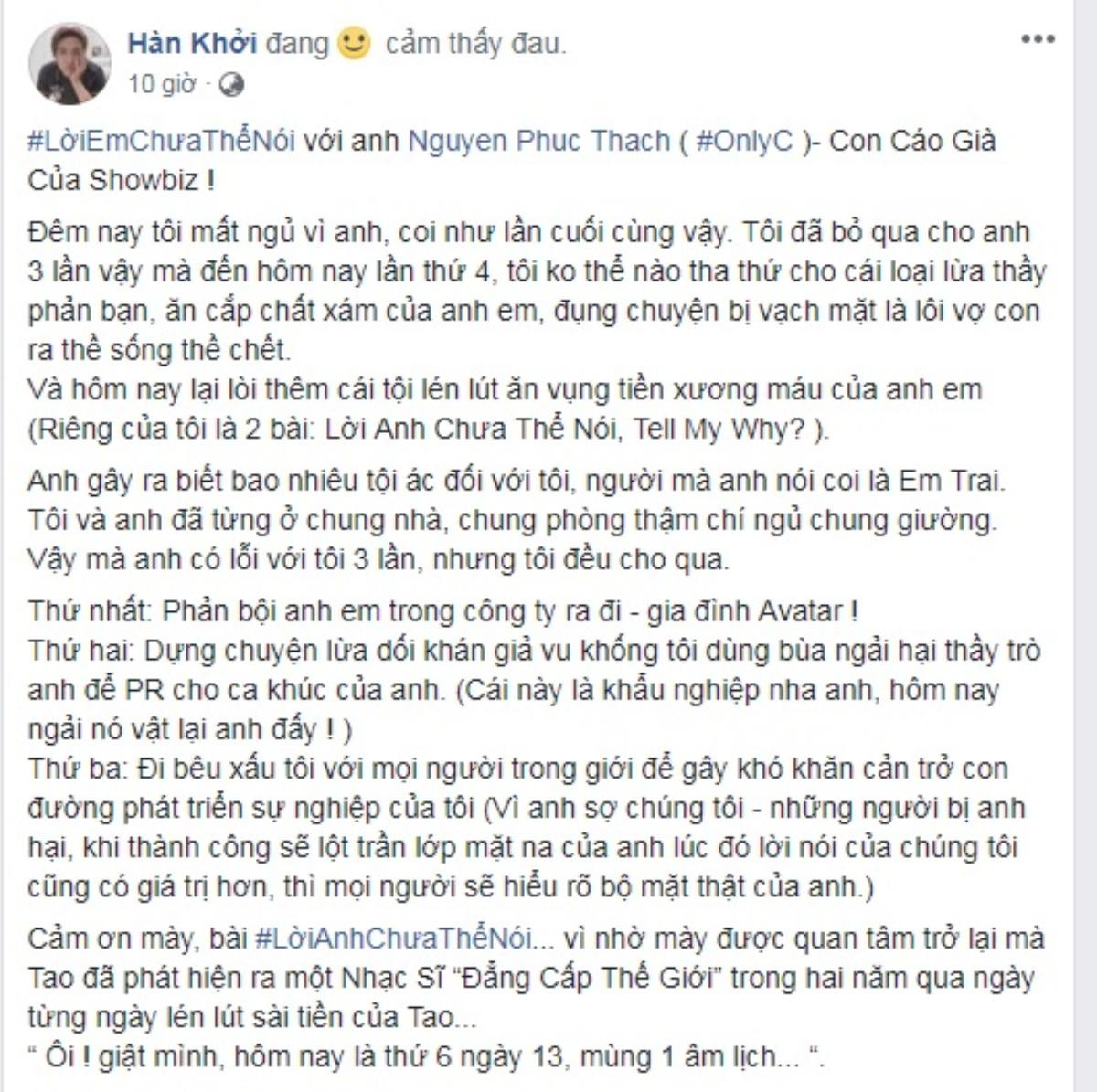 Bị ca sĩ trẻ tố là 'con cáo già của Showbiz', Only C nói gì? Ảnh 1