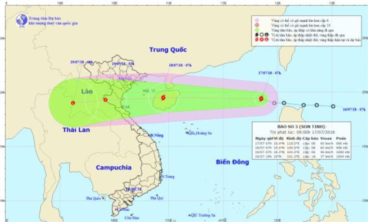 Áp thấp nhiệt đới mạnh lên thành bão số 3 hướng vào miền Trung Ảnh 1