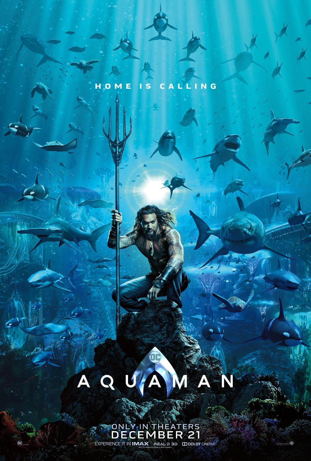 Aquaman chỉ huy đàn cá mập hung dữ trong poster chính thức đầu tiên Ảnh 8