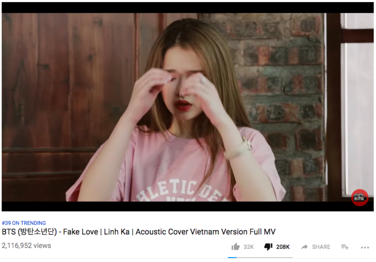 Gần 210.000 dislike 'Fake Love' của Linh Ka đã là gì, nhìn những MV này bạn sẽ hết cả hồn Ảnh 1