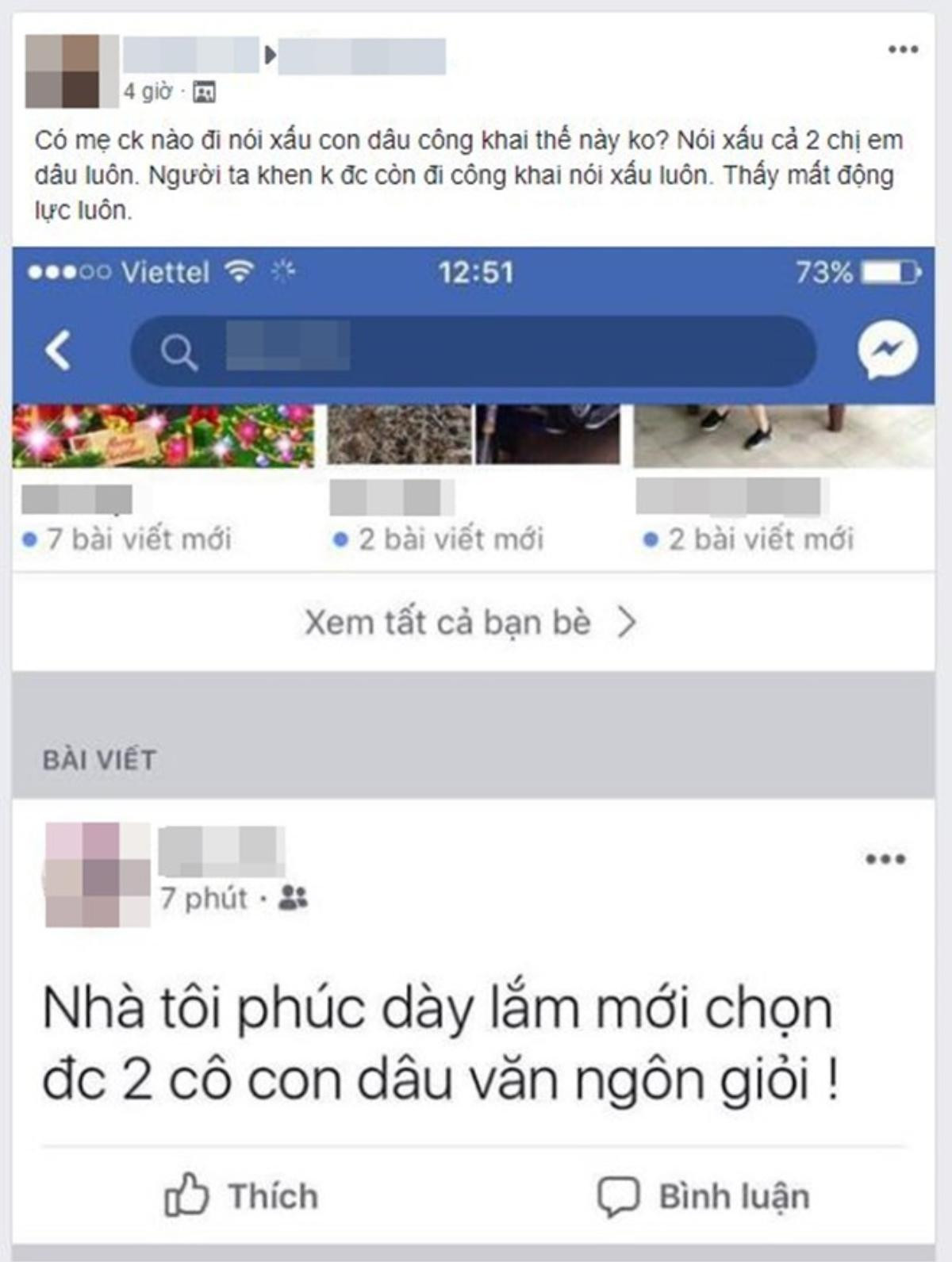 Nàng dâu trẻ bị mẹ chồng lên Facebook 'nói mát' công khai, 500 chị em lập tức xúm lại bày cách đáp trả Ảnh 1