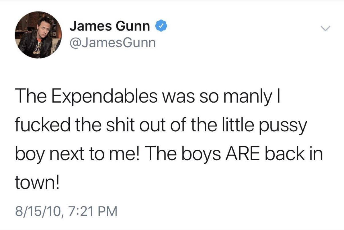 Những status nhạy cảm về ấu dâm-cưỡng hiếp và phát ngôn của James Gunn sau khi bị đuổi khỏi 'Guardians of the Galaxy 3' Ảnh 4