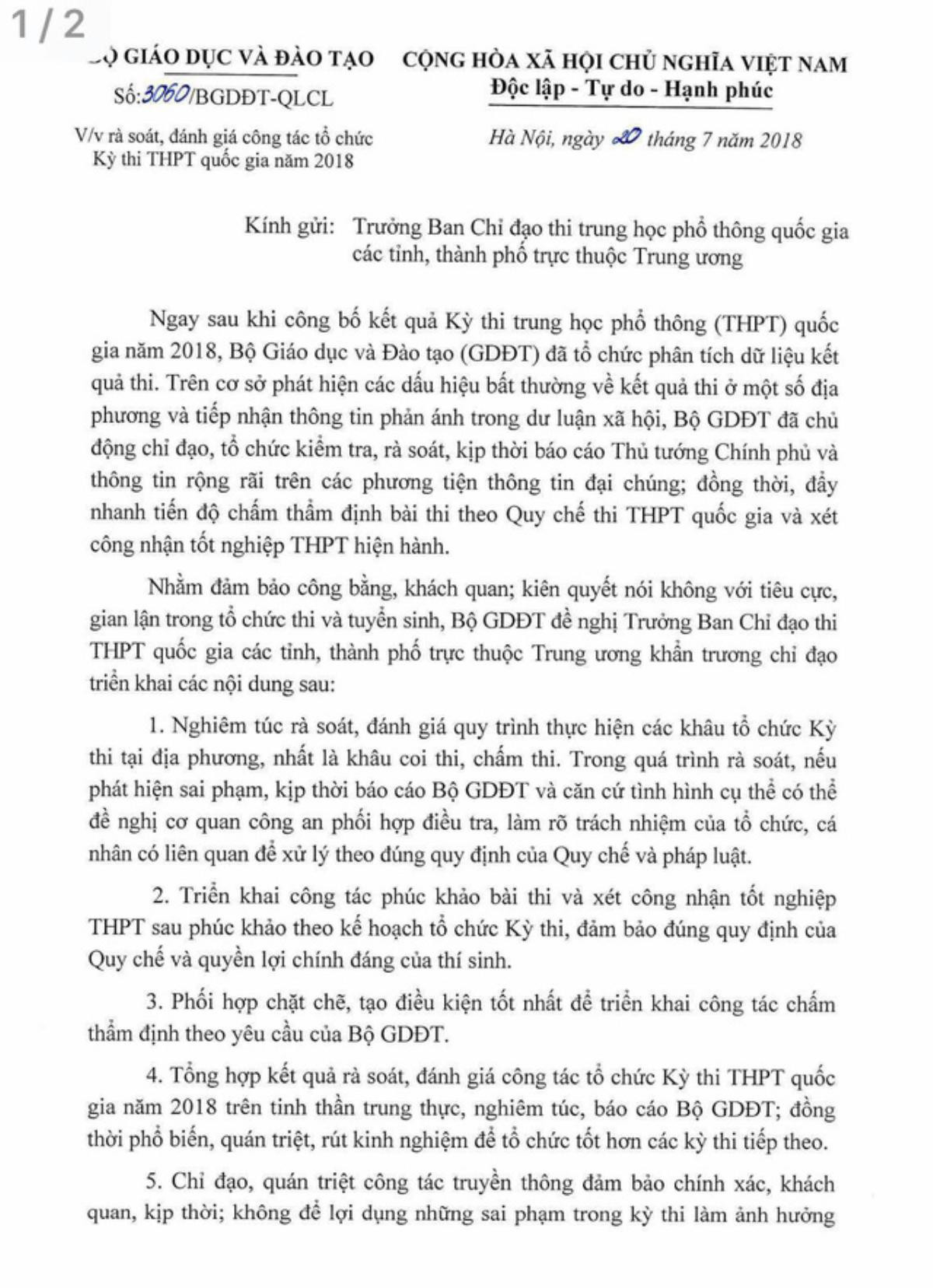 Bộ trưởng Phùng Xuân Nhạ yêu cầu rà soát toàn bộ kết quả thi THPT quốc gia trên toàn quốc Ảnh 2