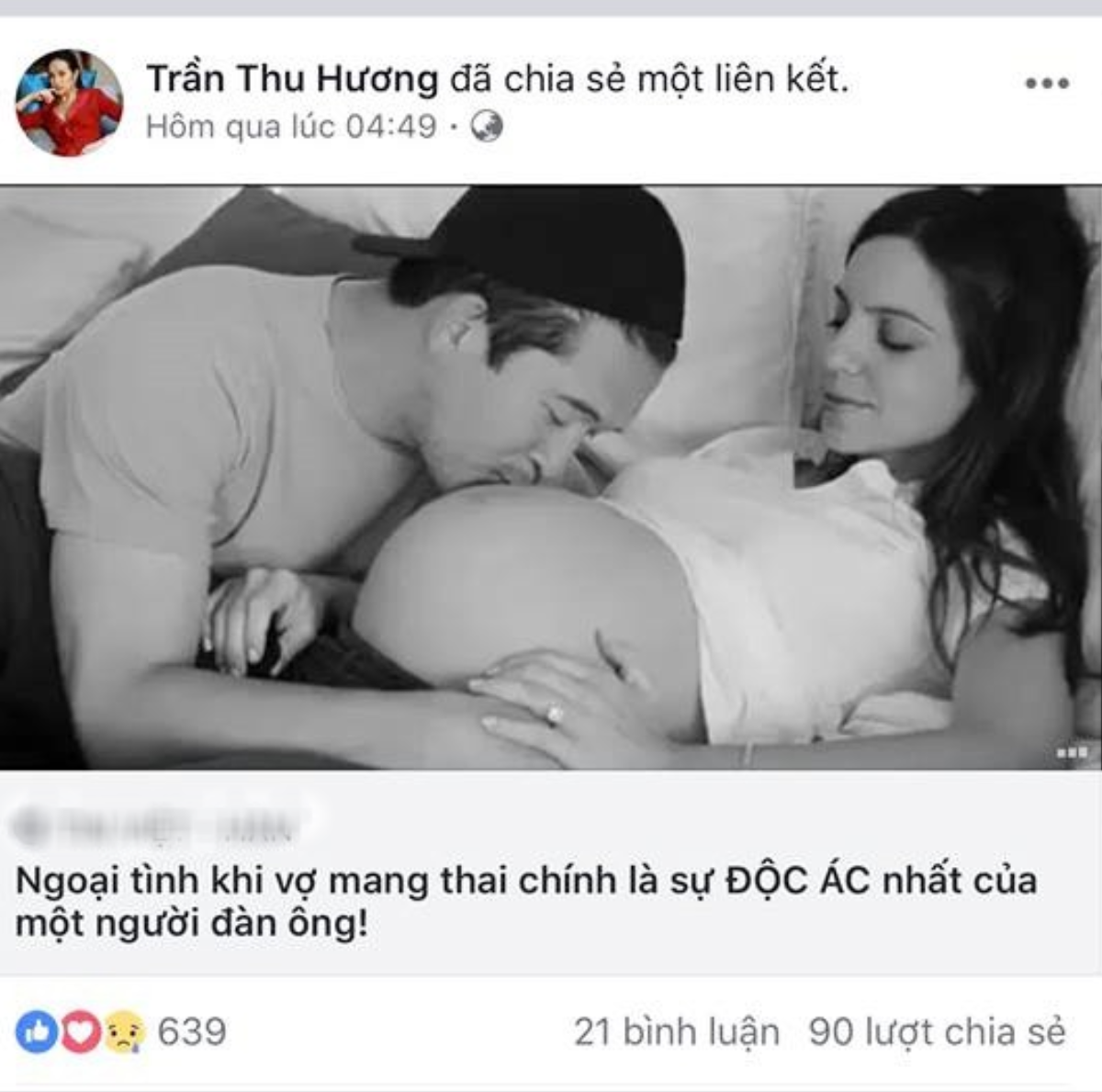 Hương Baby đăng status 'tố cáo' một người đàn ông ngoại tình khi vợ mang bầu, dân mạng xôn xao đồn đoán đó là Tuấn Hưng? Ảnh 2