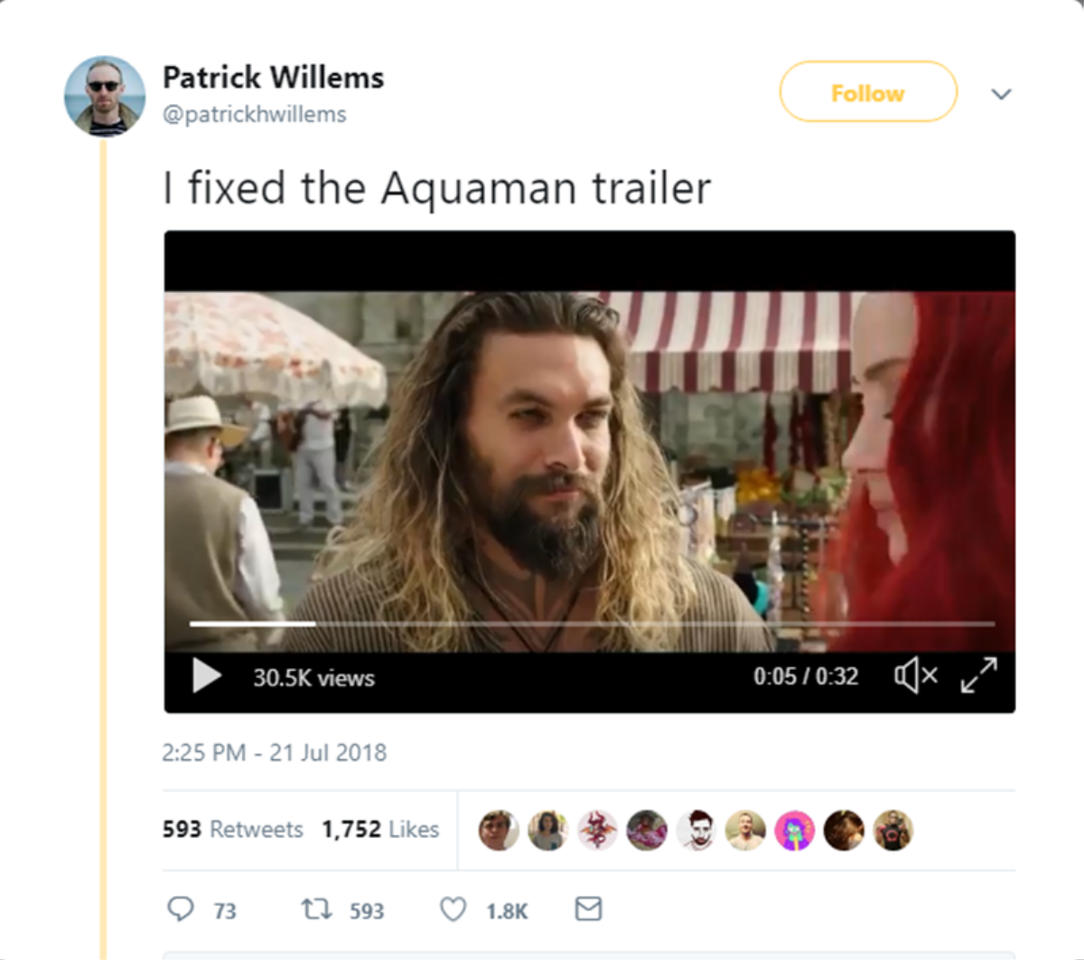 Tín đồ nhà DC thích thú với clip 'chế' hay hơn bản gốc từ trailer của 'Aquaman' Ảnh 5