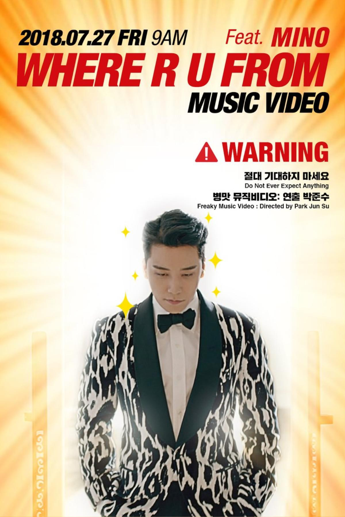 Sẵn sàng MV kết hợp Mino, fan 'chưng hửng' vì Seungri (BigBang) dặn trước: 'Đừng mong chờ điều gì' Ảnh 2