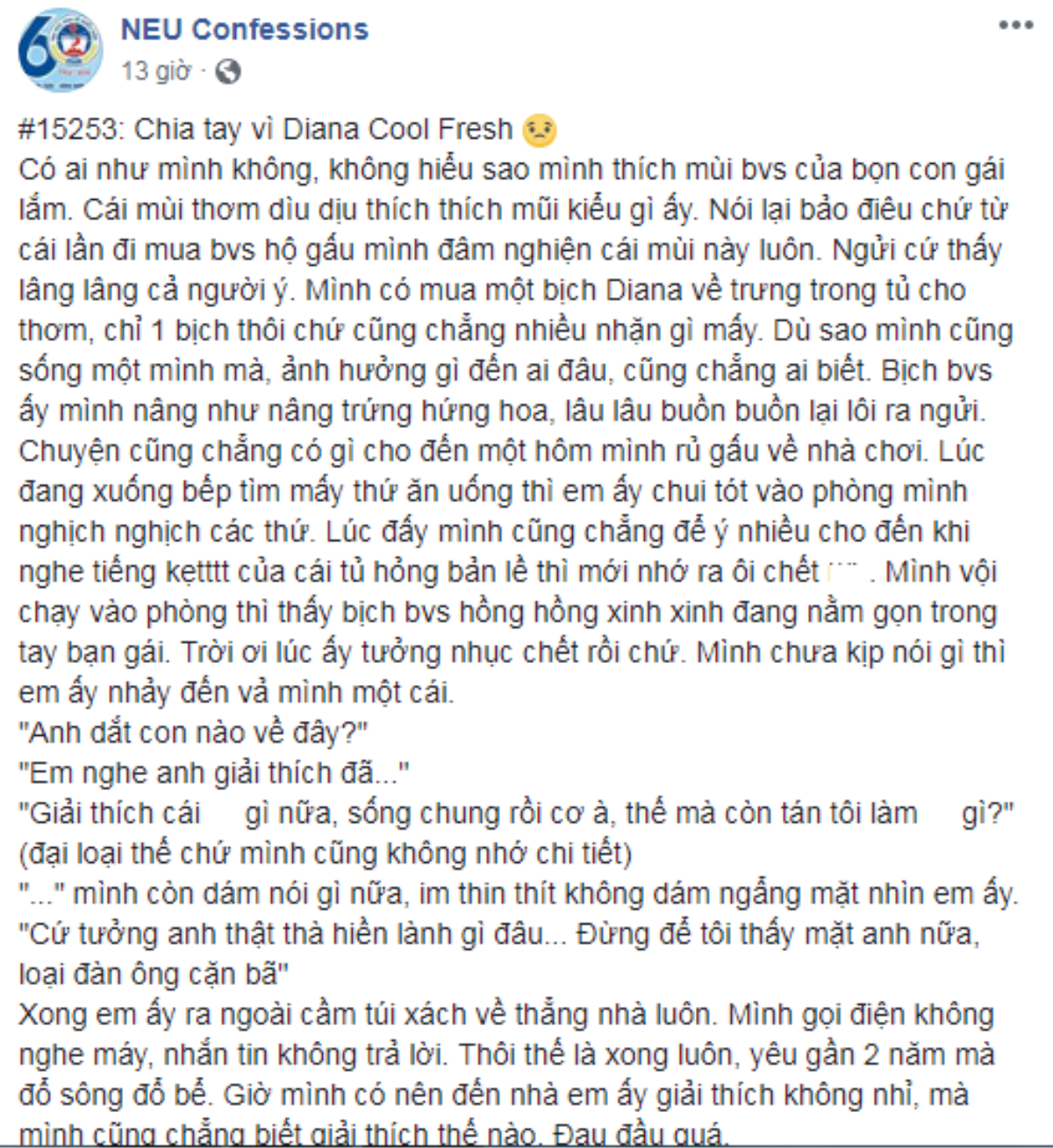 Yêu thích mùi hương của băng vệ sinh nữ, nam sinh bị người yêu thẳng thừng chia tay sau 2 năm hẹn hò Ảnh 3