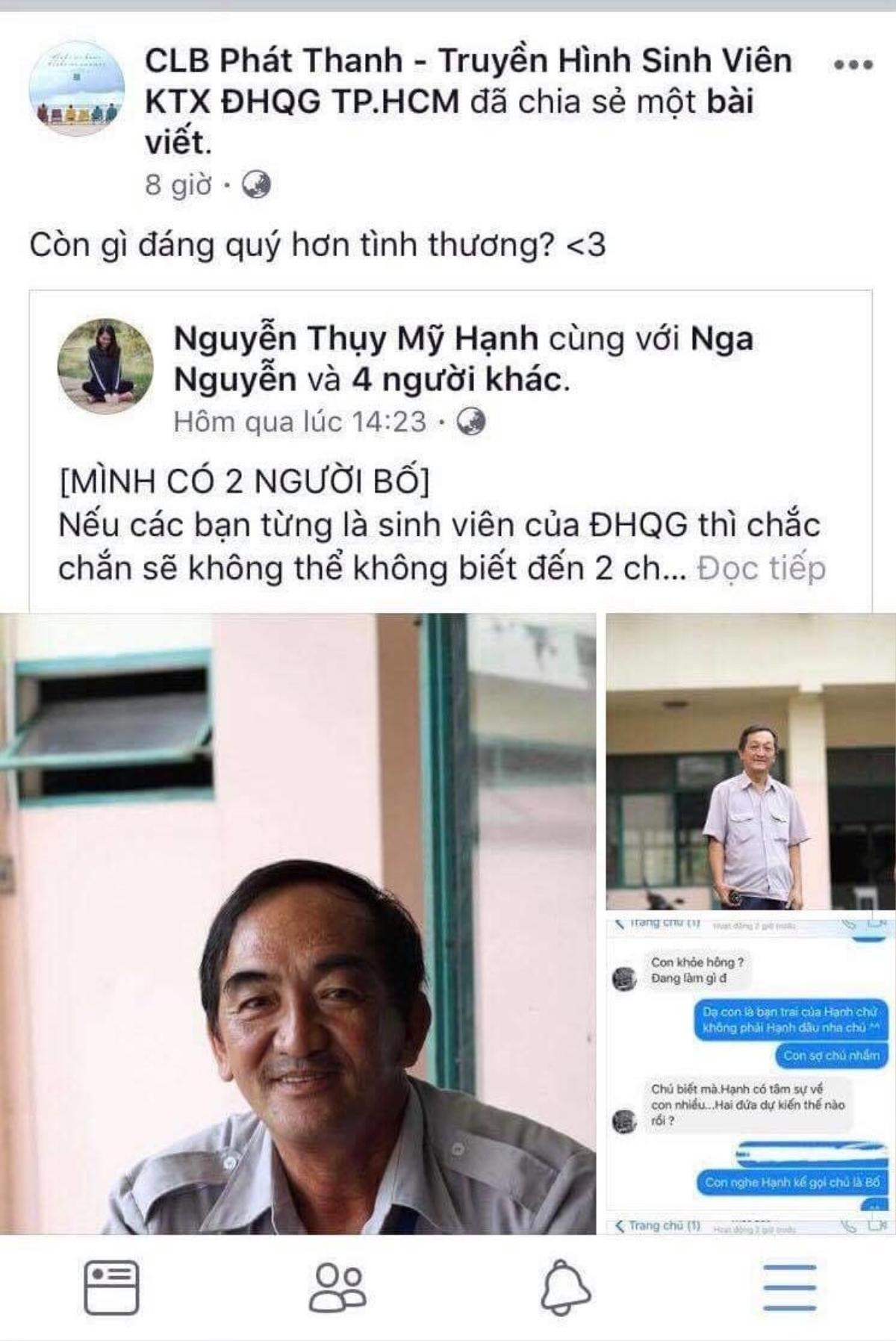 'Mình có 2 người bố' - Tâm thư đầy xúc động về 2 bác bảo vệ sinh đôi siêu dễ thương được sinh viên Sài Gòn rần rần thả tim Ảnh 4