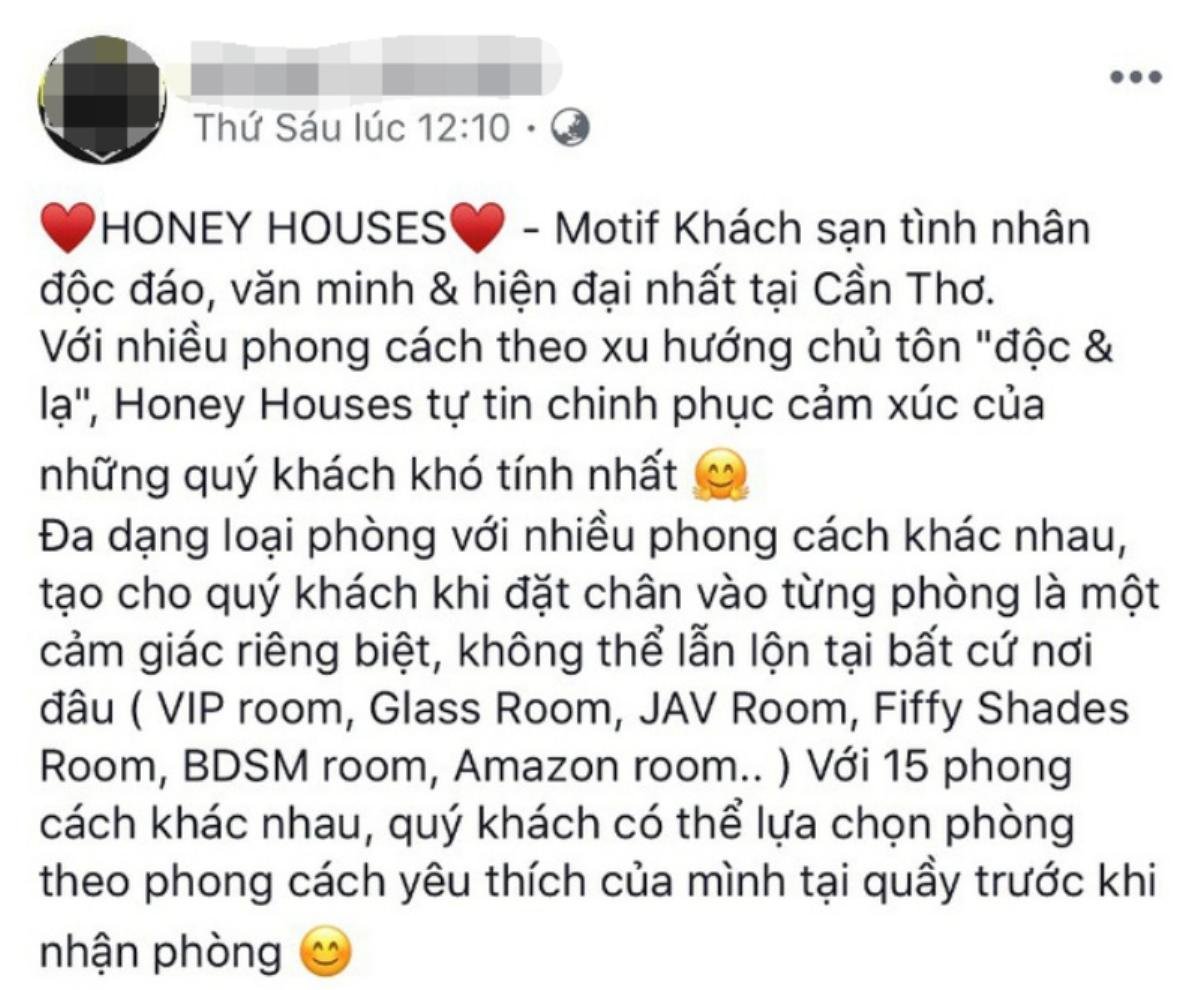 Trang trí phòng tình nhân kiểu bạo dâm, khách sạn ở Cần Thơ bị ‘tuýt còi’ và buộc tháo dỡ Ảnh 1