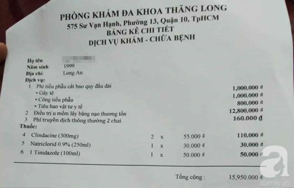 Nam thanh niên 18 tuổi tố phòng khám có bác sĩ Trung Quốc dọa bị u 'vùng kín' để chiếm đoạt tiền Ảnh 3