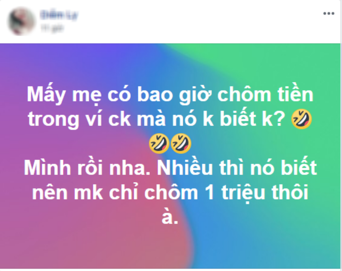 Khoe chiến tích thường xuyên trộm tiền của chồng không bị phát hiện, cô nàng bị dân mạng chỉ trích 'tưởng thế mà hay' Ảnh 1