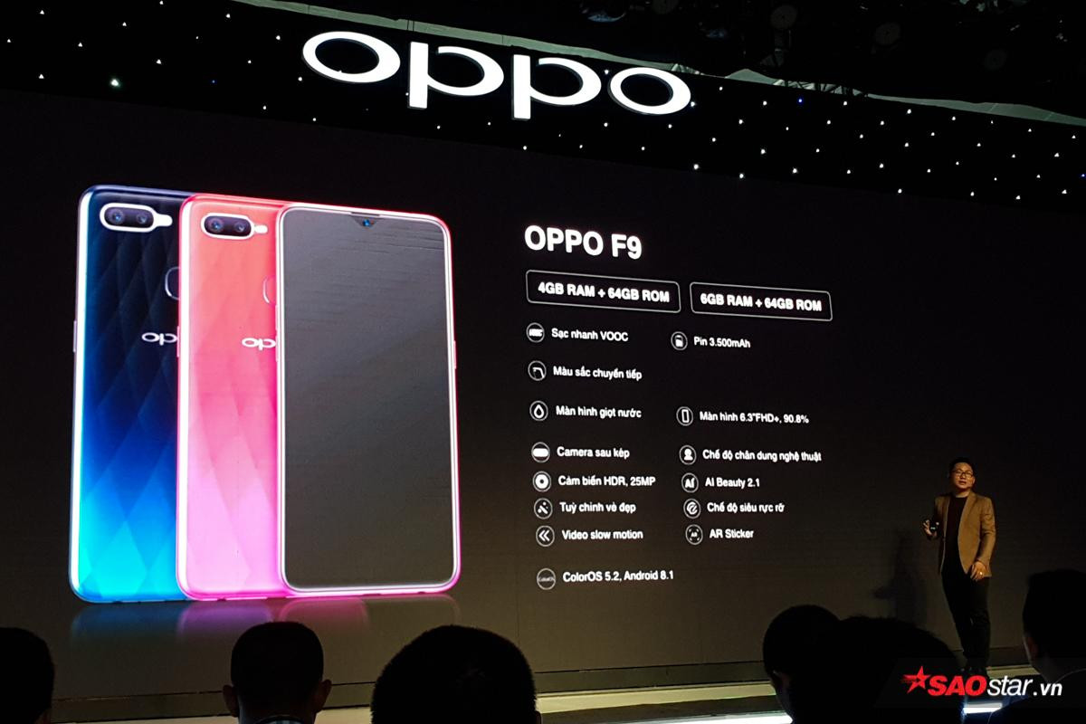 OPPO F9 ra mắt tại Việt Nam: Trang bị sạc nhanh VOOC, có camera kép! Ảnh 2