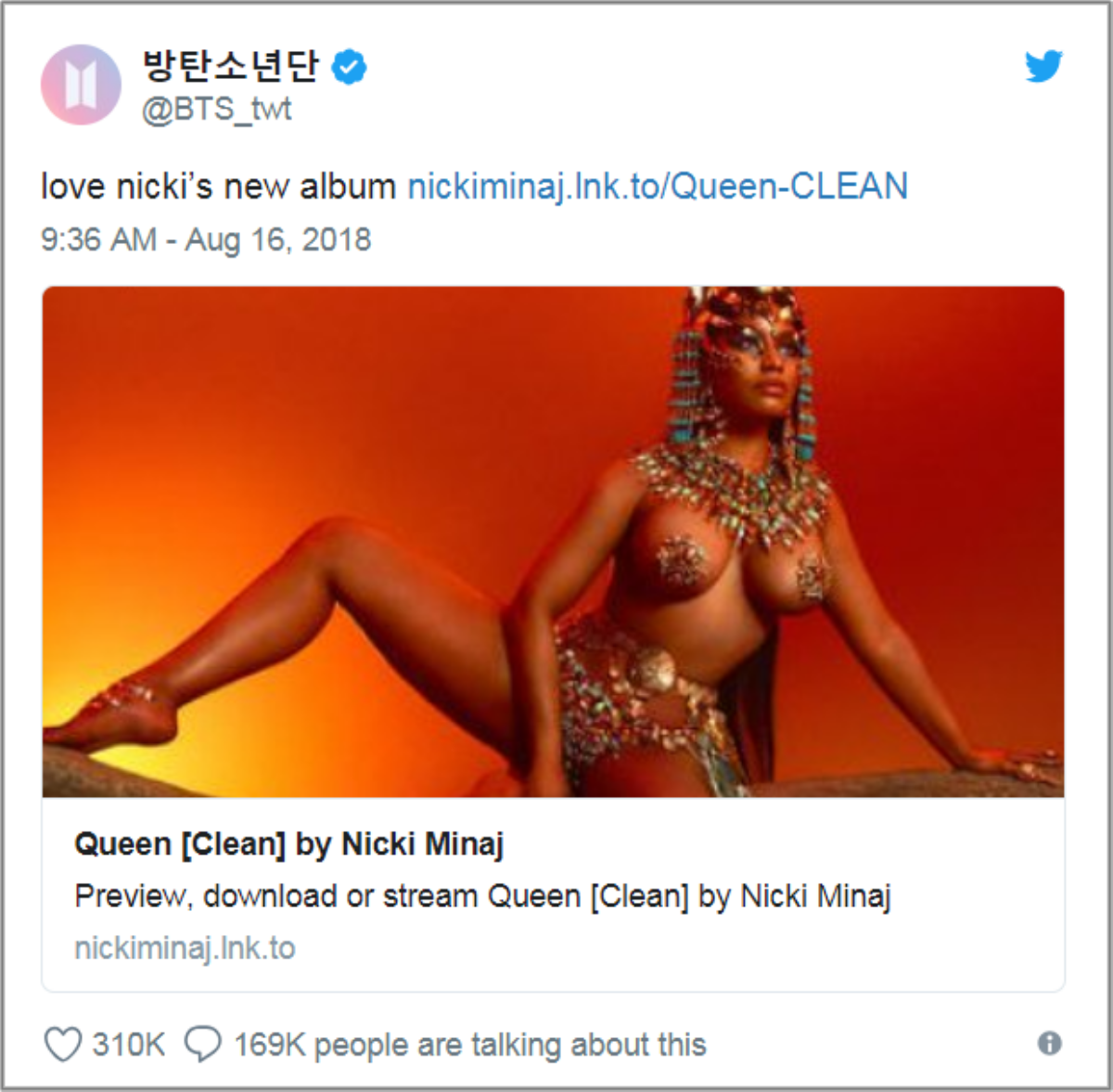 Hashtag gây sốt #BTSQueenStreamingParty và cú bắt tay giữa 2 fandom BTS - Nicki Minaj Ảnh 4