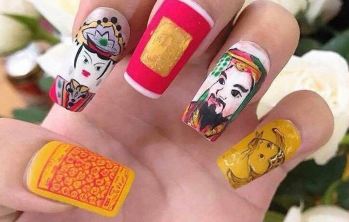 15 mẫu nail siêu độc đáo 'bao hot' nhất tháng cô hồn Ảnh 1