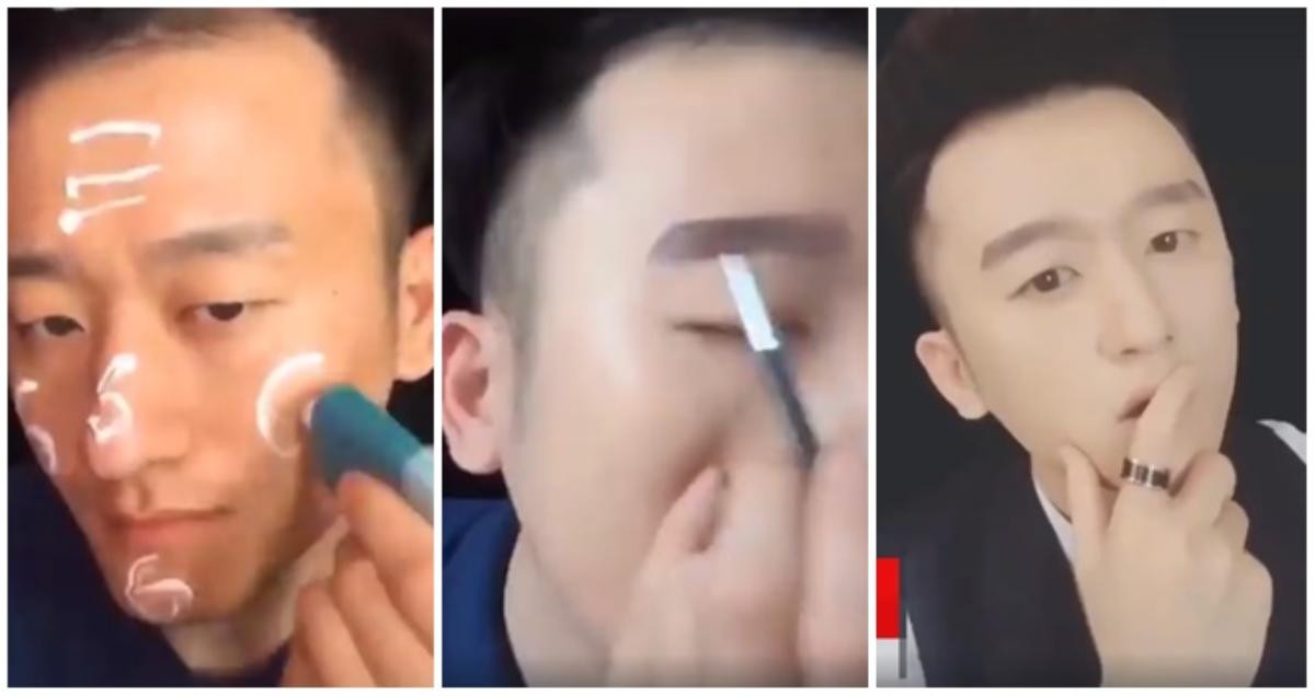 Chị em ngã ngửa hổ thẹn khi xem các anh chàng khoe tài make up không thể tin nổi Ảnh 1