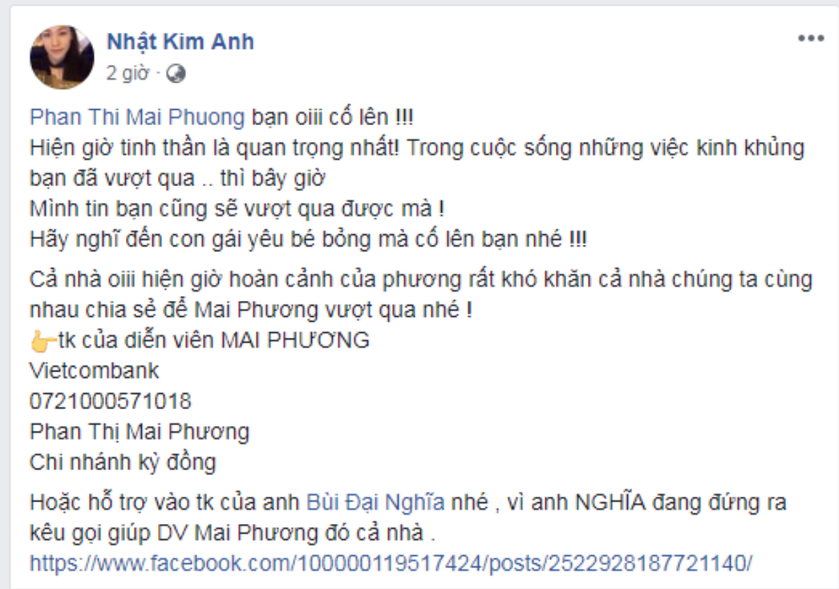 Đại Nghĩa, Tiến Luật và cùng rất nhiều nghệ sĩ đau xót trước thông tin diễn viên Mai Phương bị ung thư giai đoạn cuối Ảnh 5