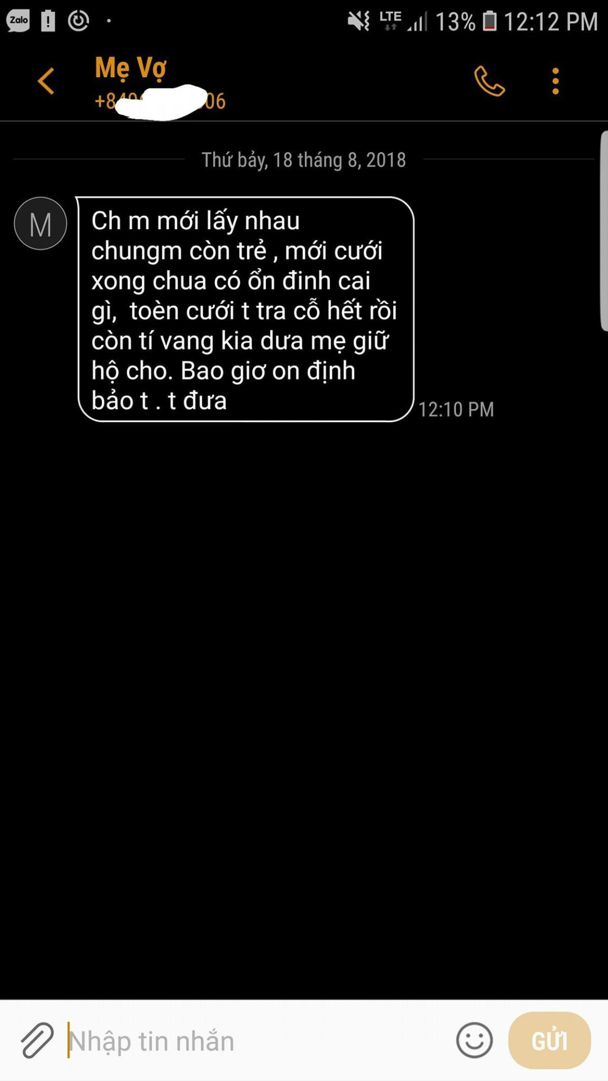 Mẹ vợ nhắn tin đòi giữ hộ vàng cưới sau nửa tháng ở rể, thanh niên bối rối đăng đàn xin lời khuyên Ảnh 2