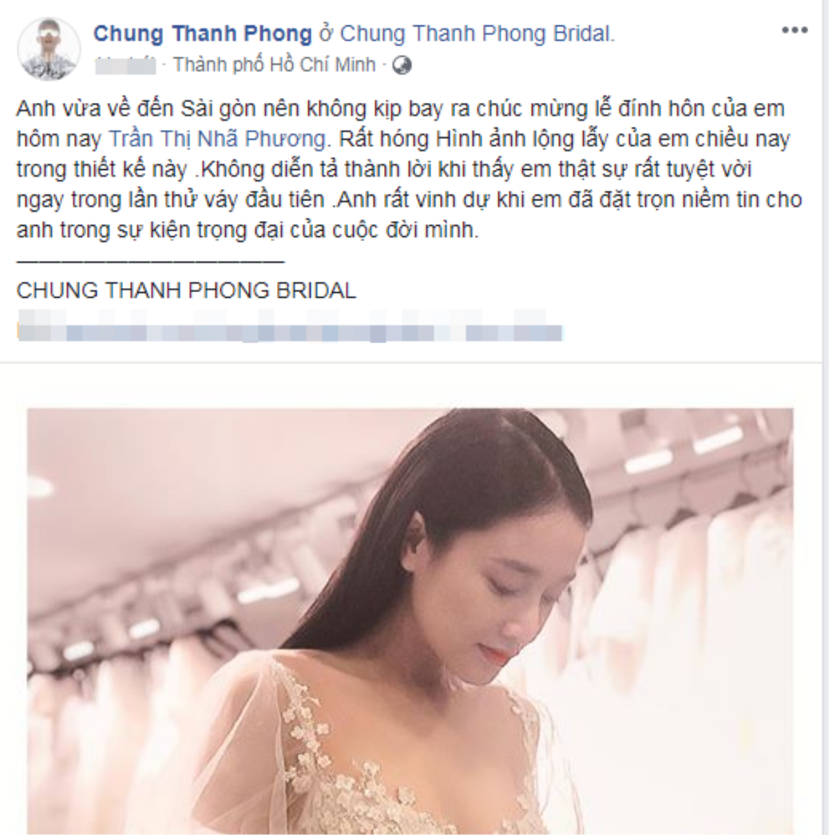 Nhã Phương 'lộng lẫy' với chiếc váy cưới sẽ mặc trong ngày 'trọng đại' cùng Trường Giang Ảnh 1