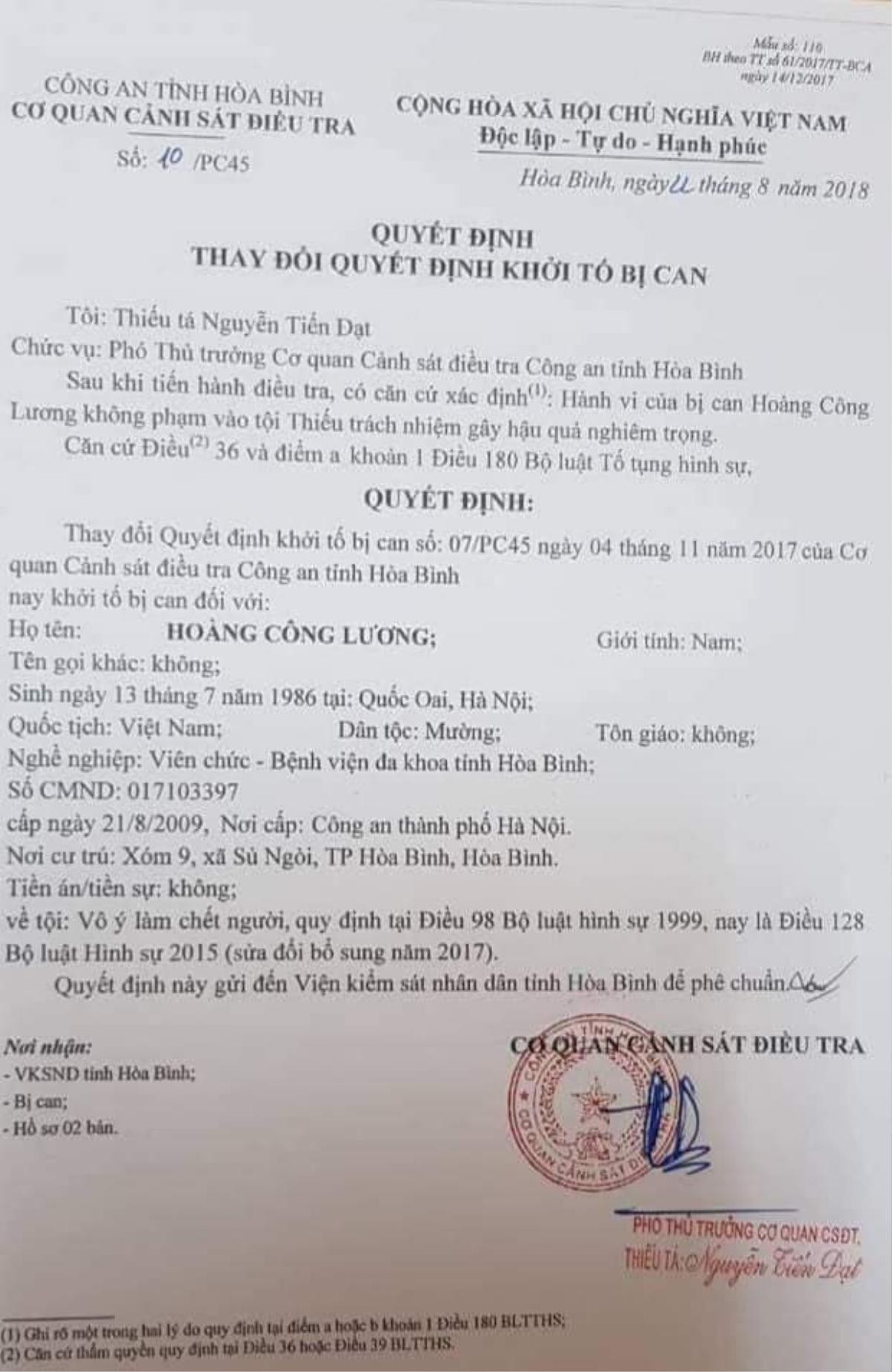 Bị thay đổi tội danh từ ‘Thiếu trách nhiệm gây hậu quả nghiêm trọng’ thành tội ‘Vô ý làm chết người’ bác sĩ Hoàng Công Lương nói gì? Ảnh 1