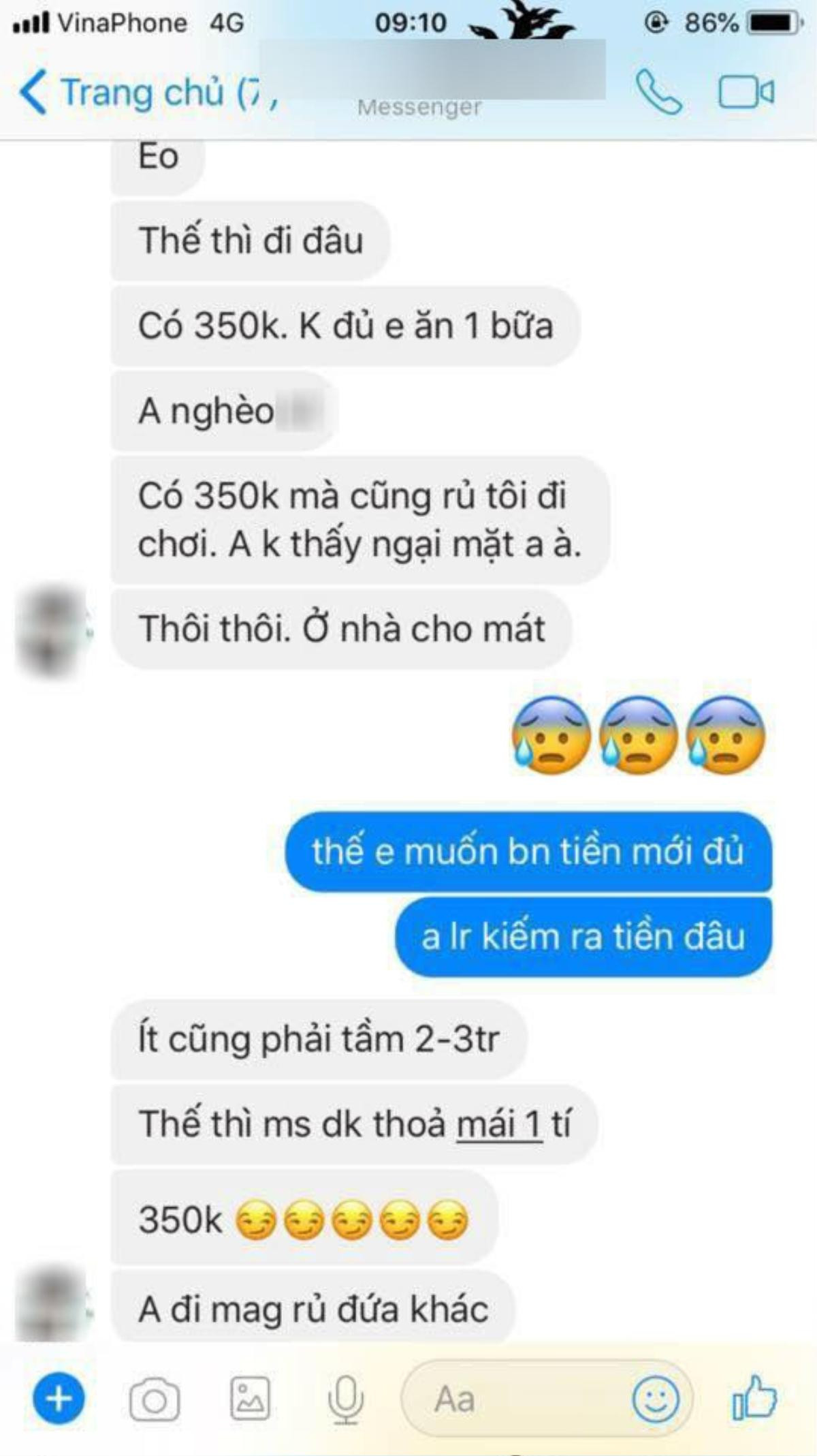 Cô gái bị 'ném đá' vì chê bạn trai nghèo: 'Trong túi có 350k mà cũng rủ đi chơi, anh không thấy ngại à?' Ảnh 4