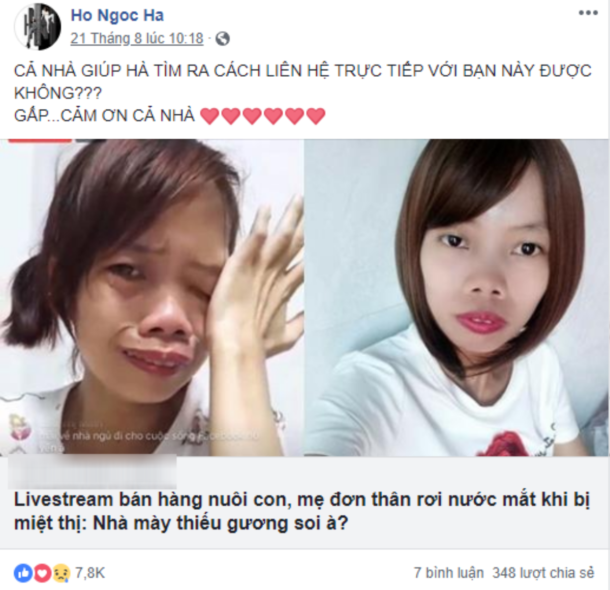 Mẹ đơn thân bán hàng online bật khóc vì bị xúc phạm ngoại hình bất ngờ dùng lại Facebook và tuyên bố sắp phẫu thuật thẩm mỹ? Ảnh 2