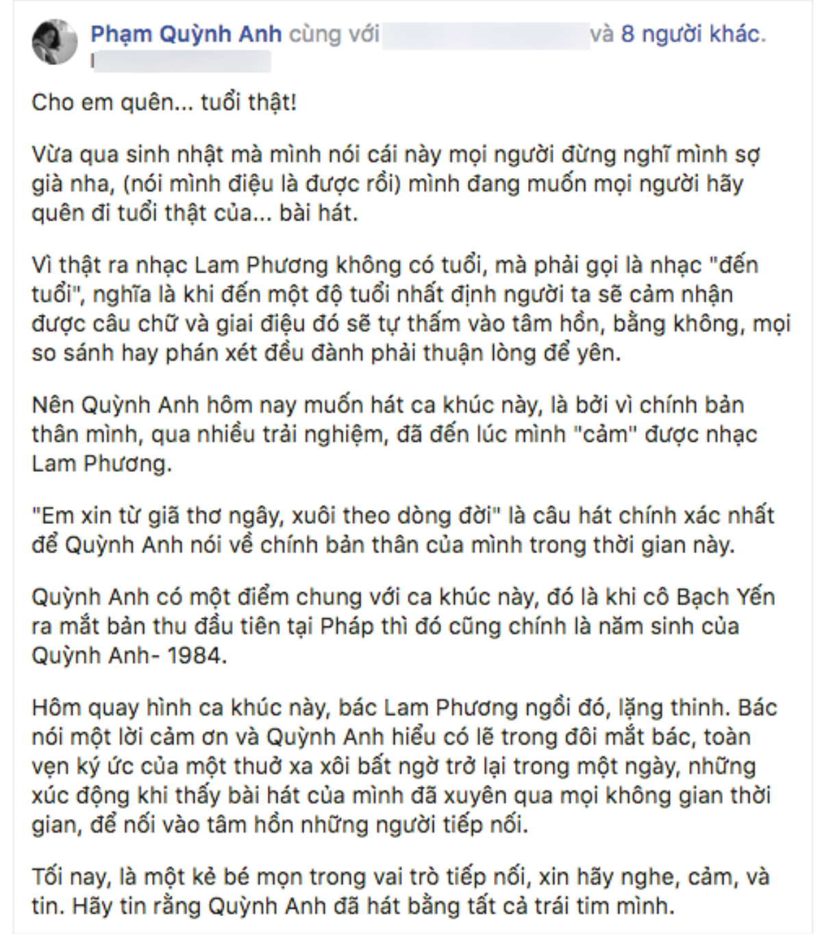 Phạm Quỳnh Anh bị 'ném đá' liên tiếp khi dám hát nhạc tình Lam Phương và đây là cách cô đáp trả! Ảnh 3